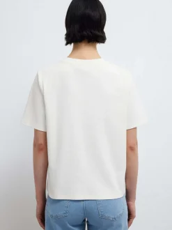 Mavi Damen T-Shirt in weiß - Ausschnitt: Rundhals