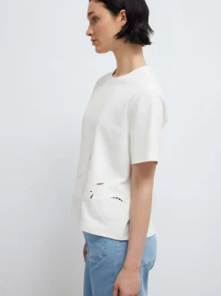 Mavi Damen T-Shirt in weiß - Ausschnitt: Rundhals