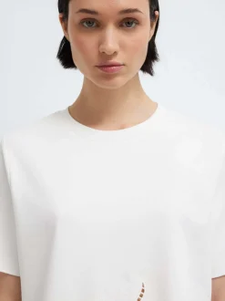 Mavi Damen T-Shirt in weiß - Ausschnitt: Rundhals