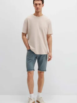 Mavi Herren T-Shirt in beige - Ausschnitt: Rundhals