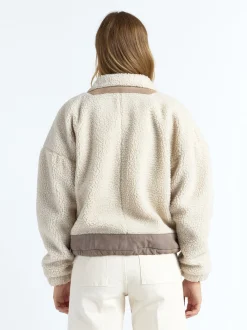 Maze Damen Kunstfelljacke in grau