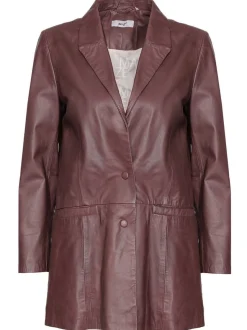 Maze Damen Lederblazer in braun