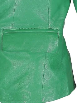 Maze Damen Lederblazer in grün