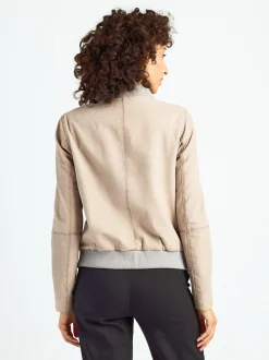 Maze Damen Lederblouson in lila