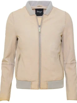 Maze Damen Lederblouson in lila