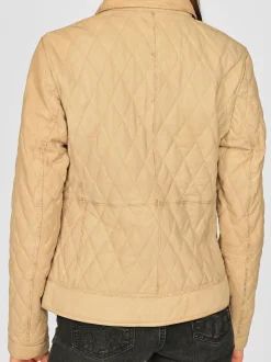 Maze Damen Lederjacke in beige