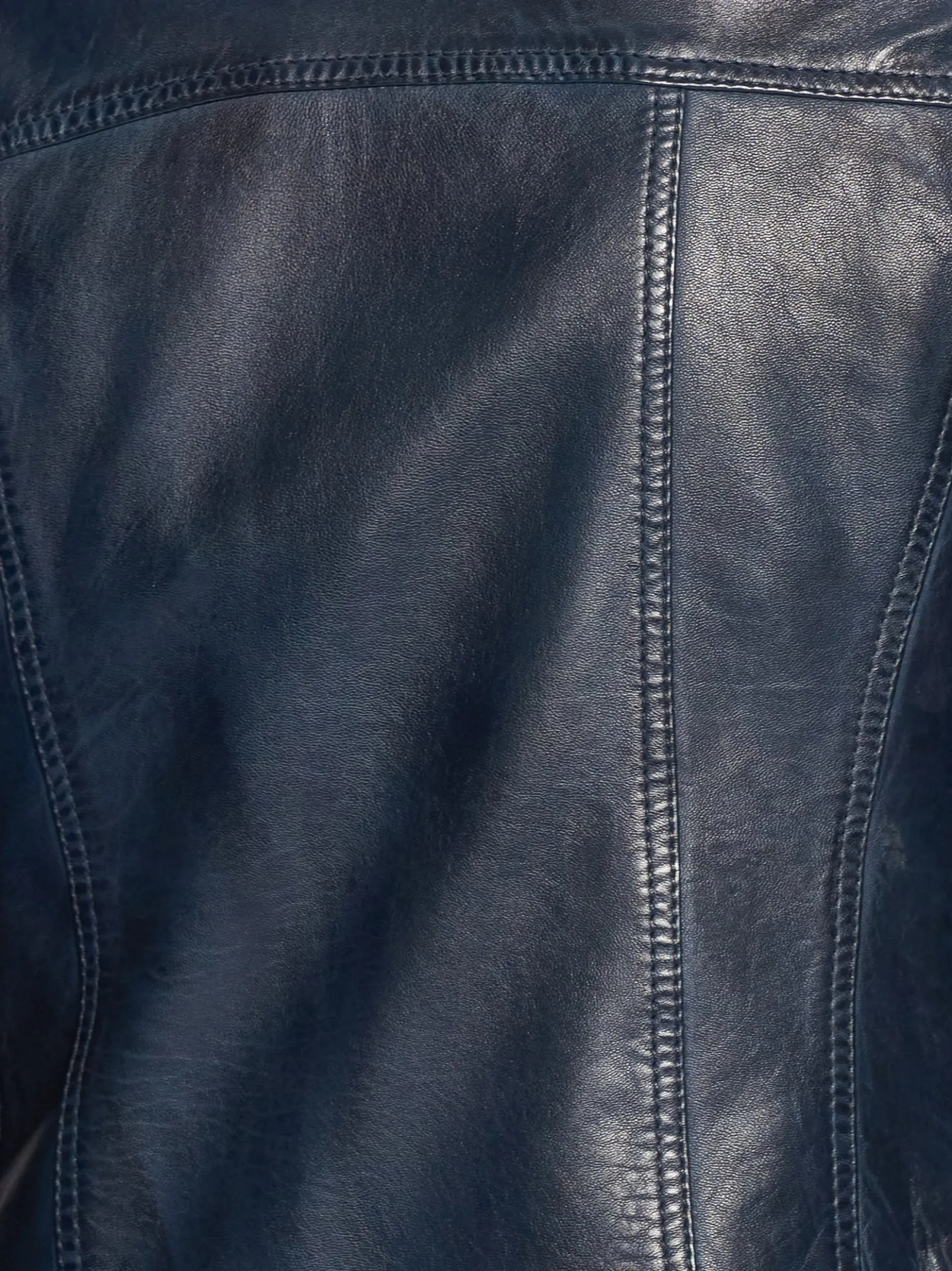 Maze Damen Lederjacke in blau