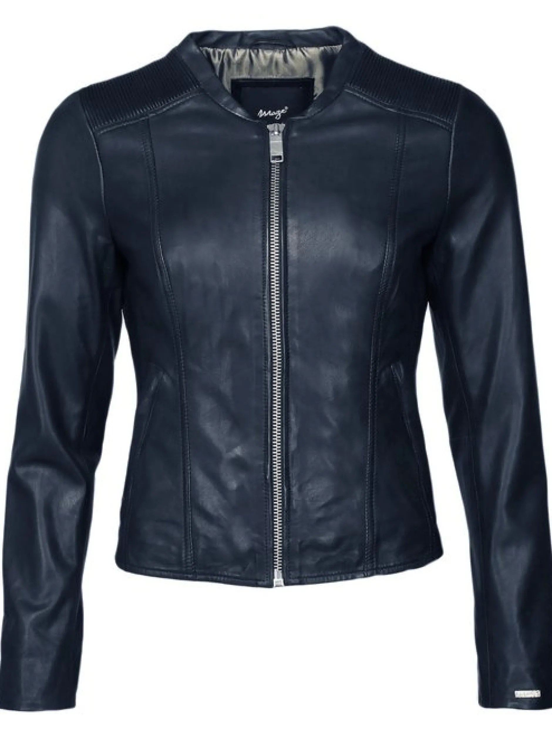 Maze Damen Lederjacke in blau