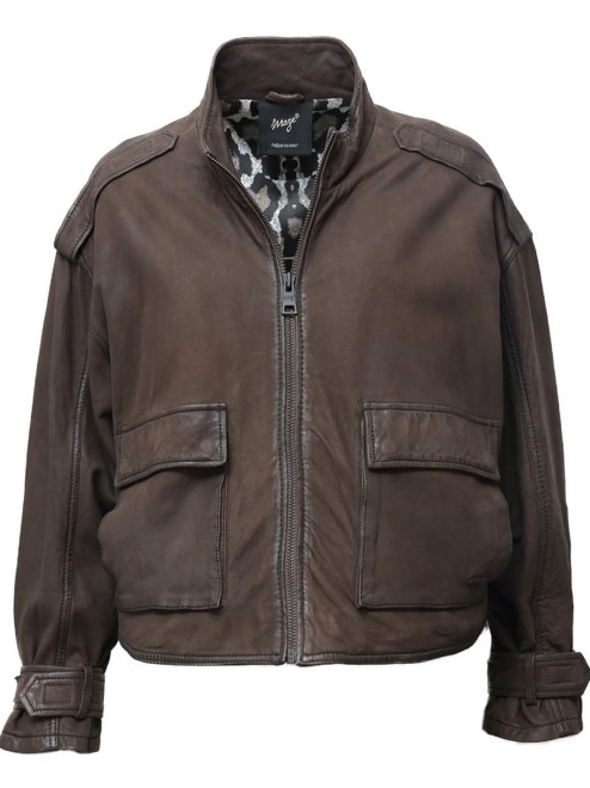 Maze Damen Lederjacke in braun