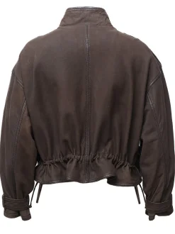 Maze Damen Lederjacke in braun