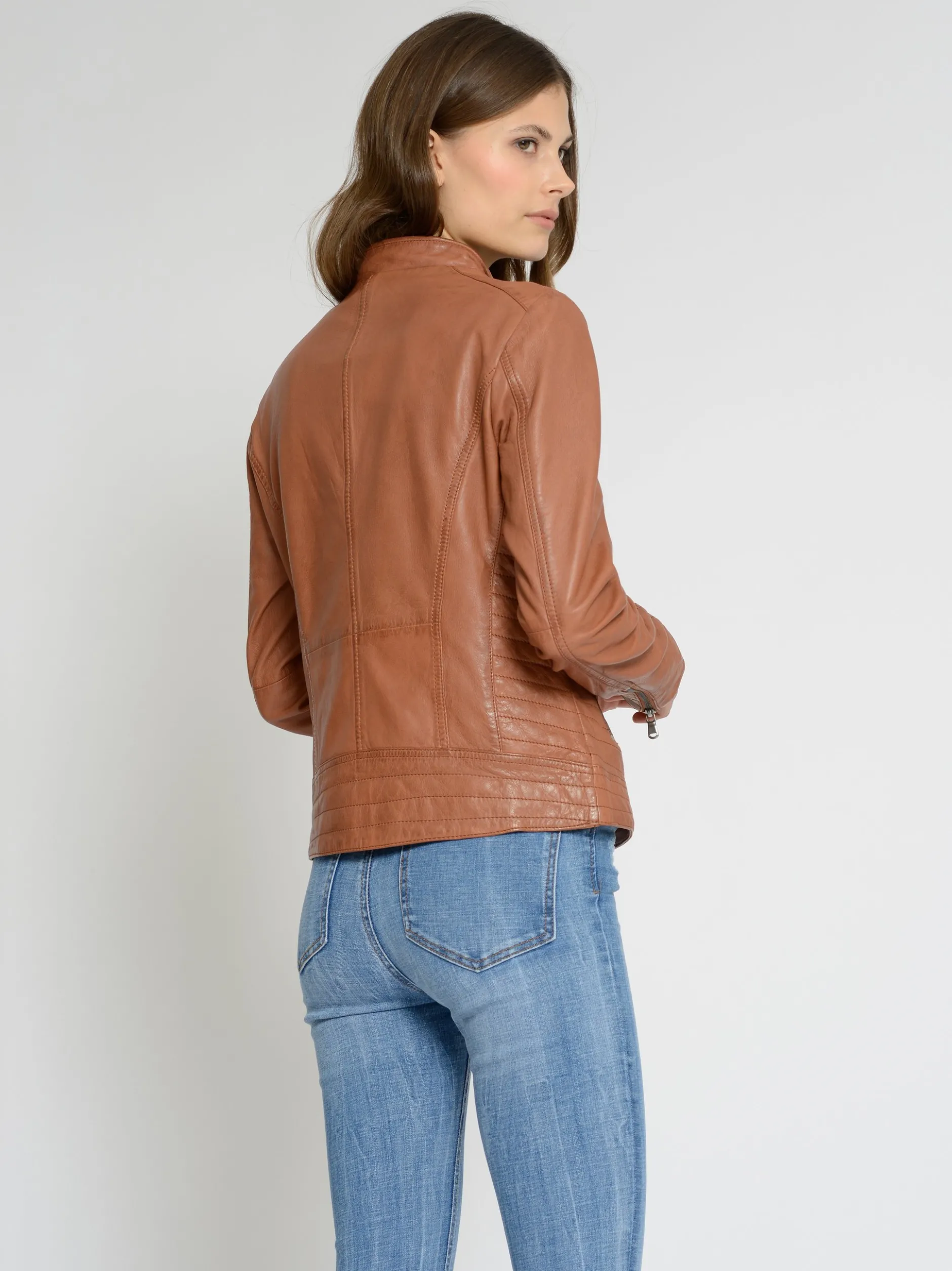 Maze Damen Lederjacke in cognac
