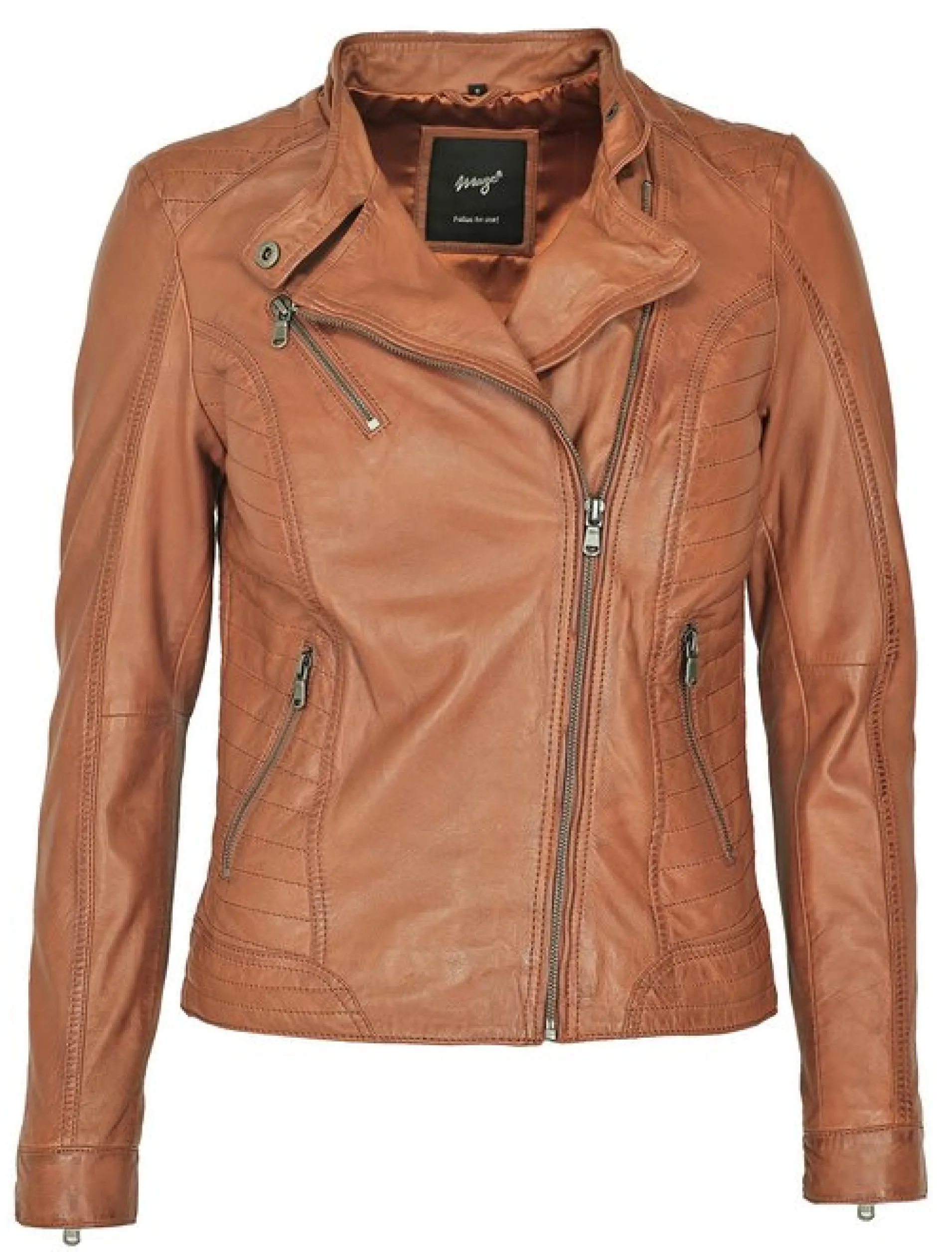 Maze Damen Lederjacke in cognac