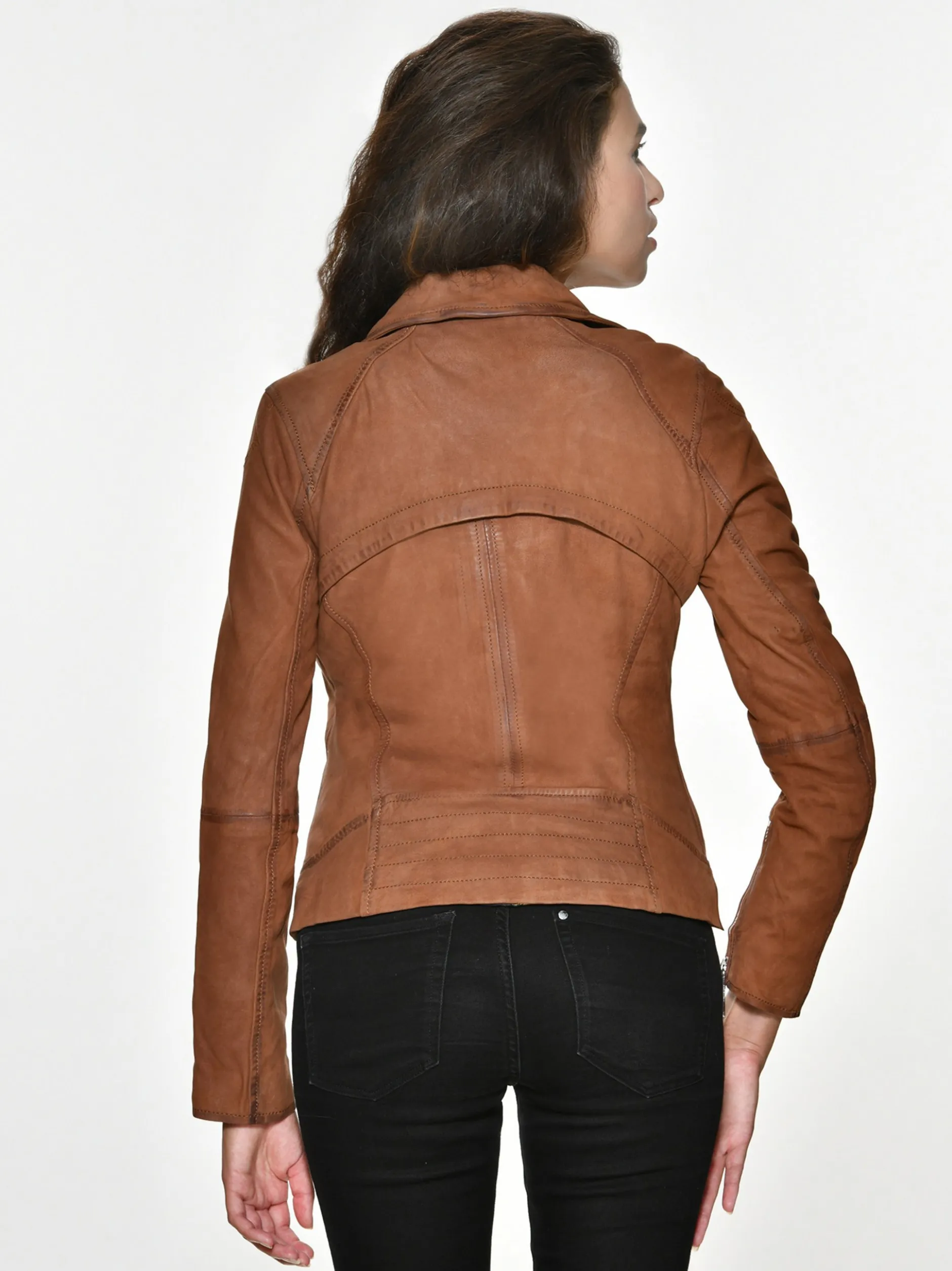 Maze Damen Lederjacke in cognac