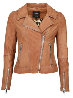 Maze Damen Lederjacke in cognac