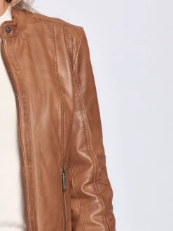 Maze Damen Lederjacke in cognac