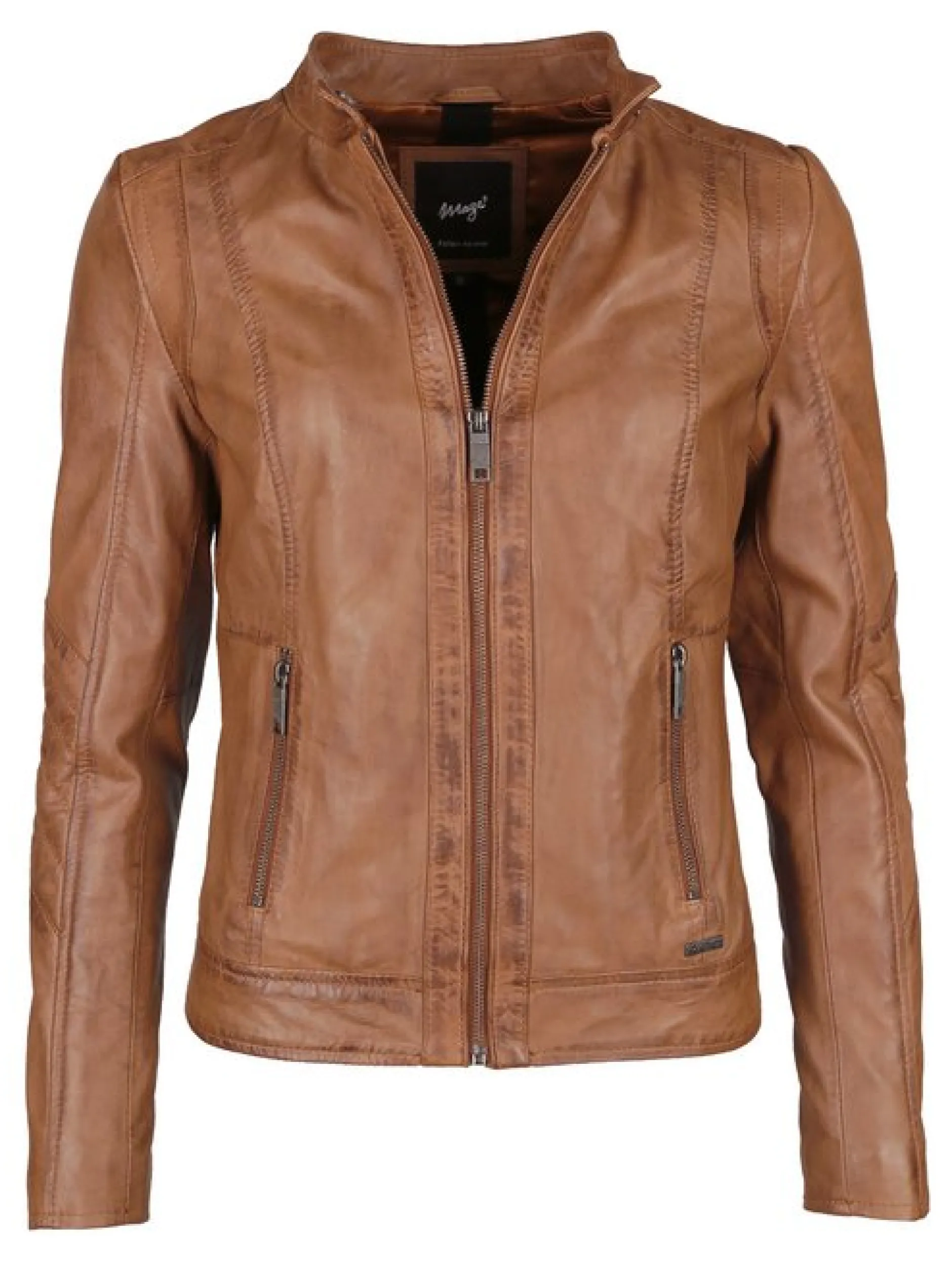 Maze Damen Lederjacke in cognac