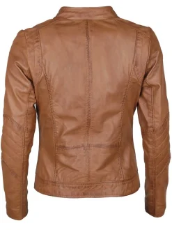 Maze Damen Lederjacke in cognac