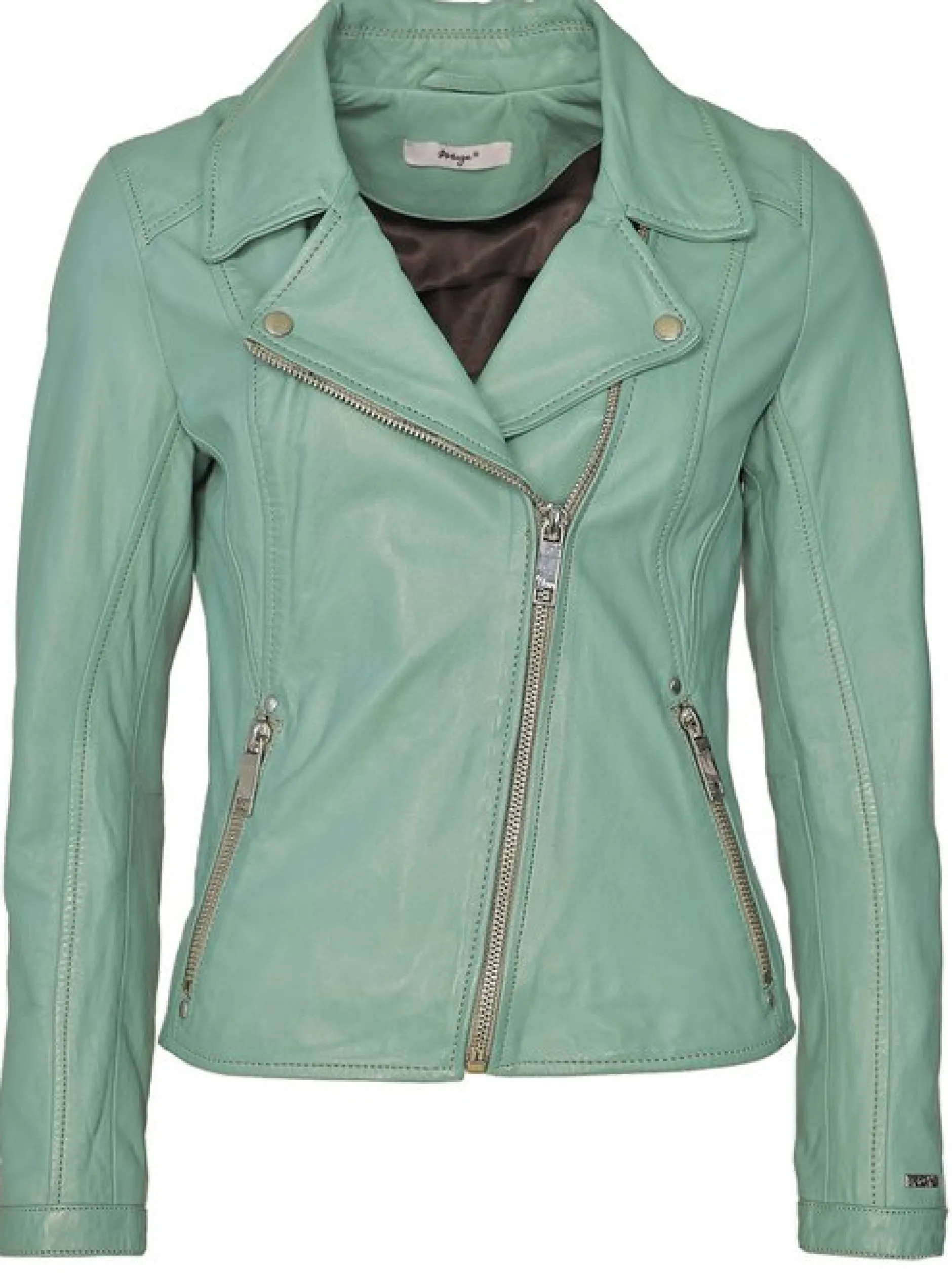 Maze Damen Lederjacke in grün
