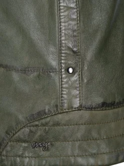 Maze Damen Lederjacke in grün