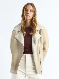 Maze Damen Lederjacke in mint