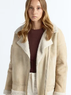 Maze Damen Lederjacke in mint