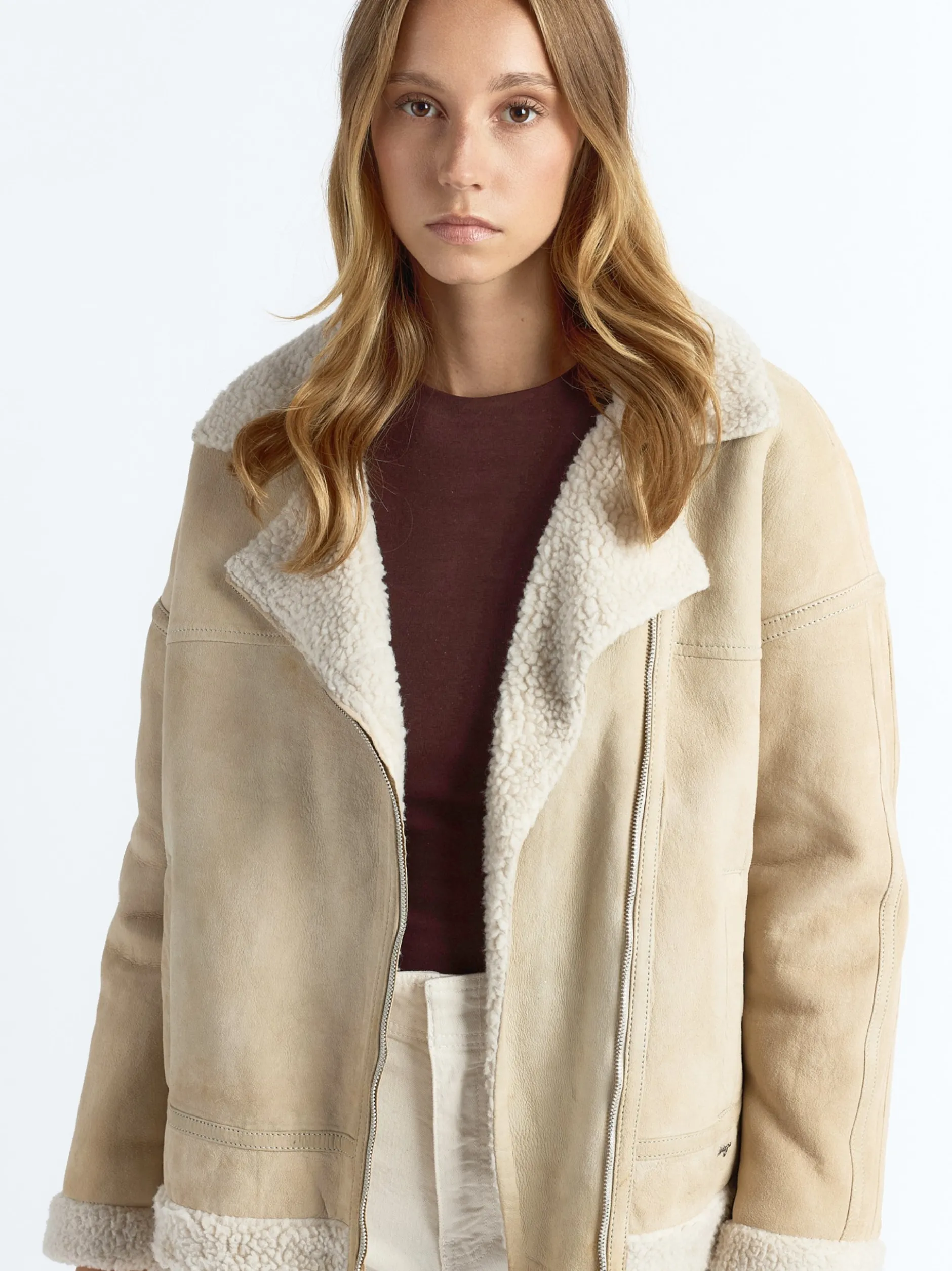 Maze Damen Lederjacke in mint