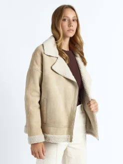 Maze Damen Lederjacke in mint