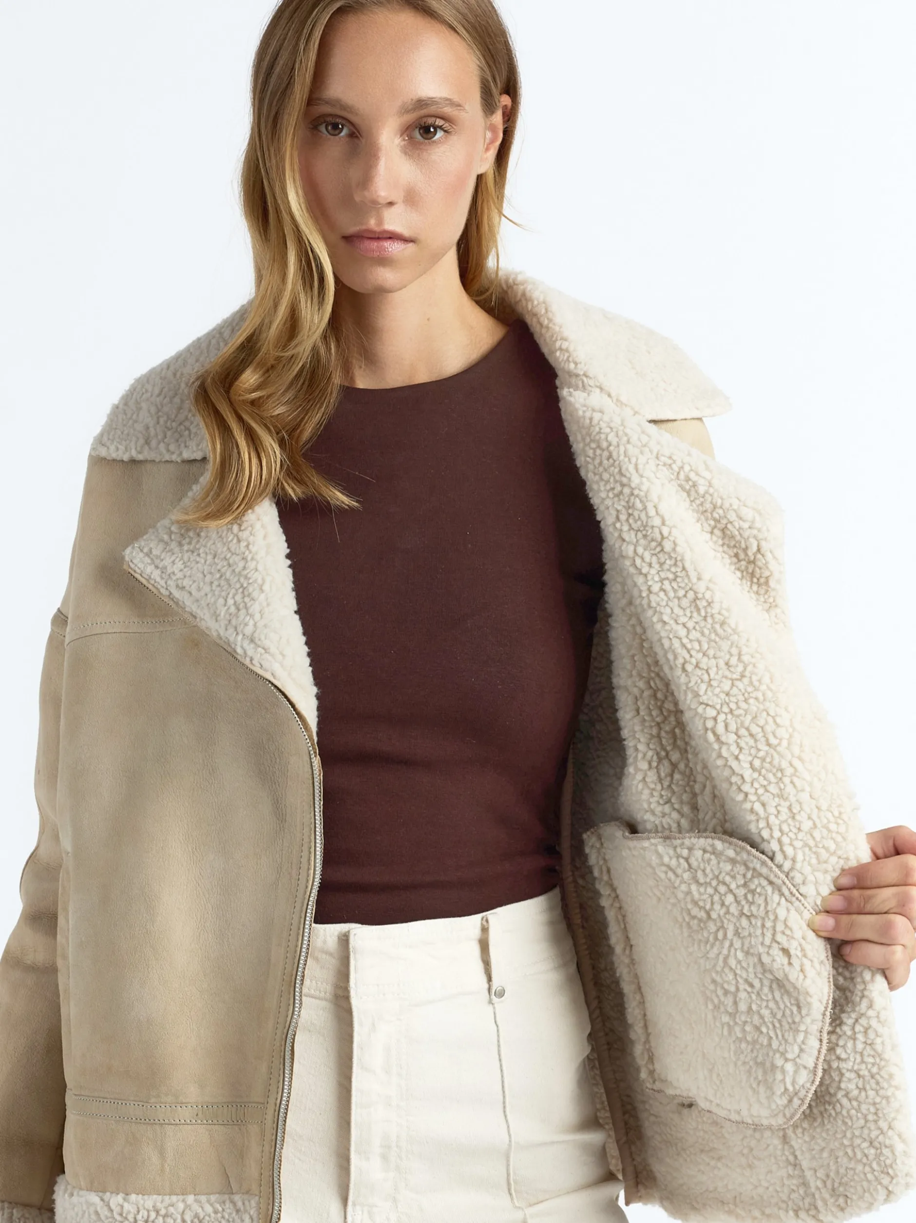 Maze Damen Lederjacke in mint