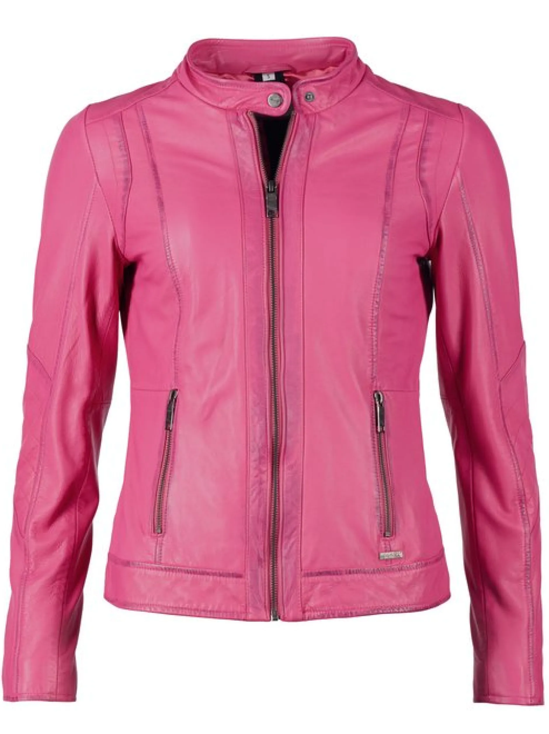 Maze Damen Lederjacke in pink