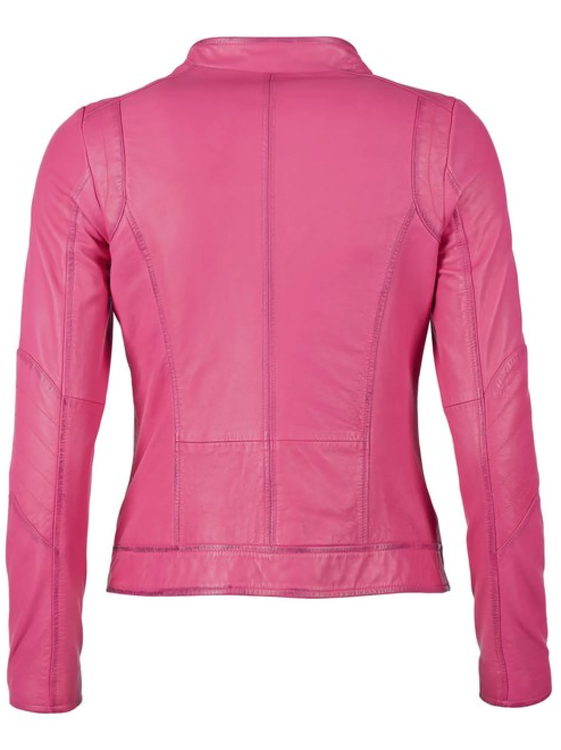 Maze Damen Lederjacke in pink