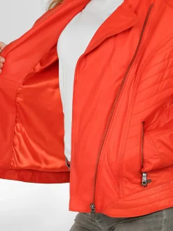 Maze Damen Lederjacke in rot
