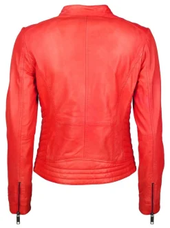 Maze Damen Lederjacke in rot