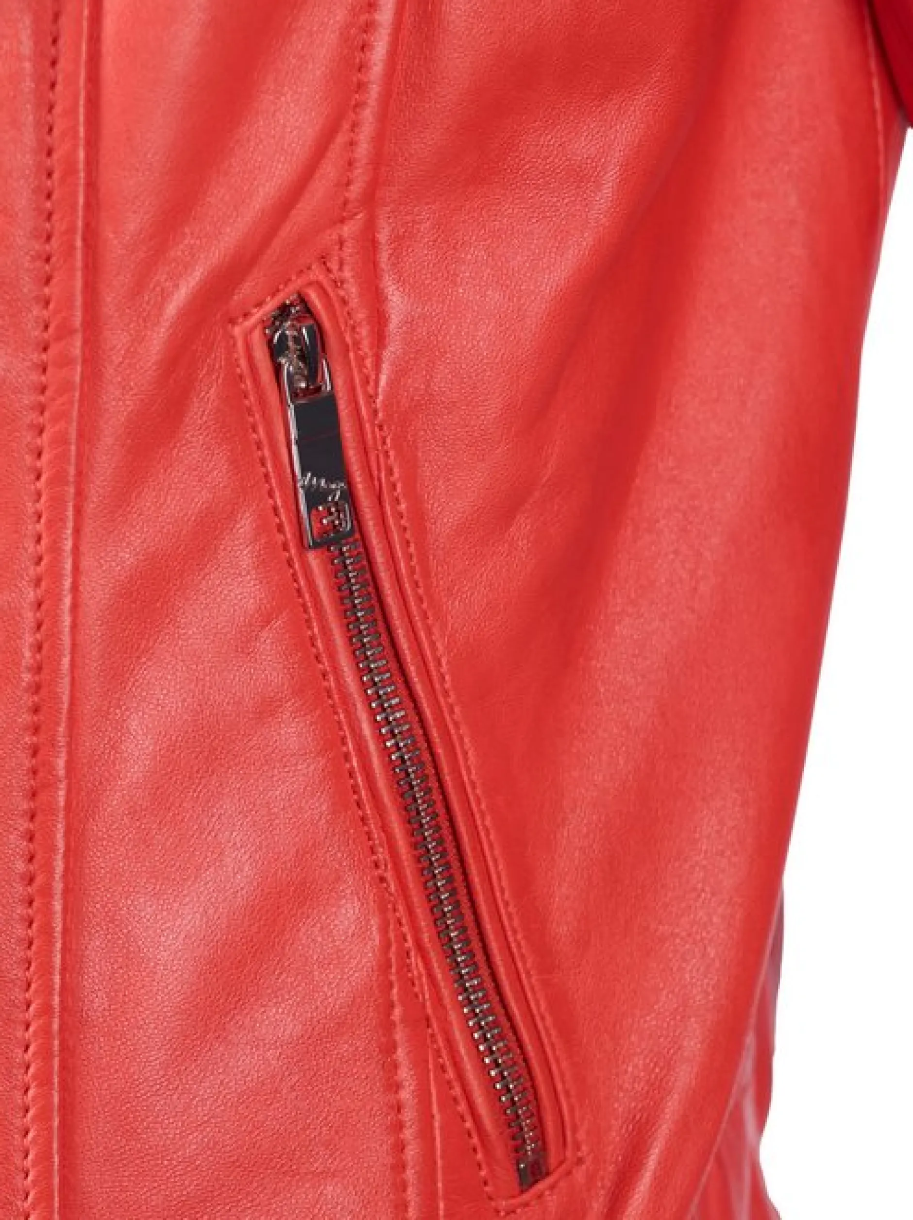 Maze Damen Lederjacke in rot