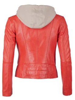 Maze Damen Lederjacke in rot