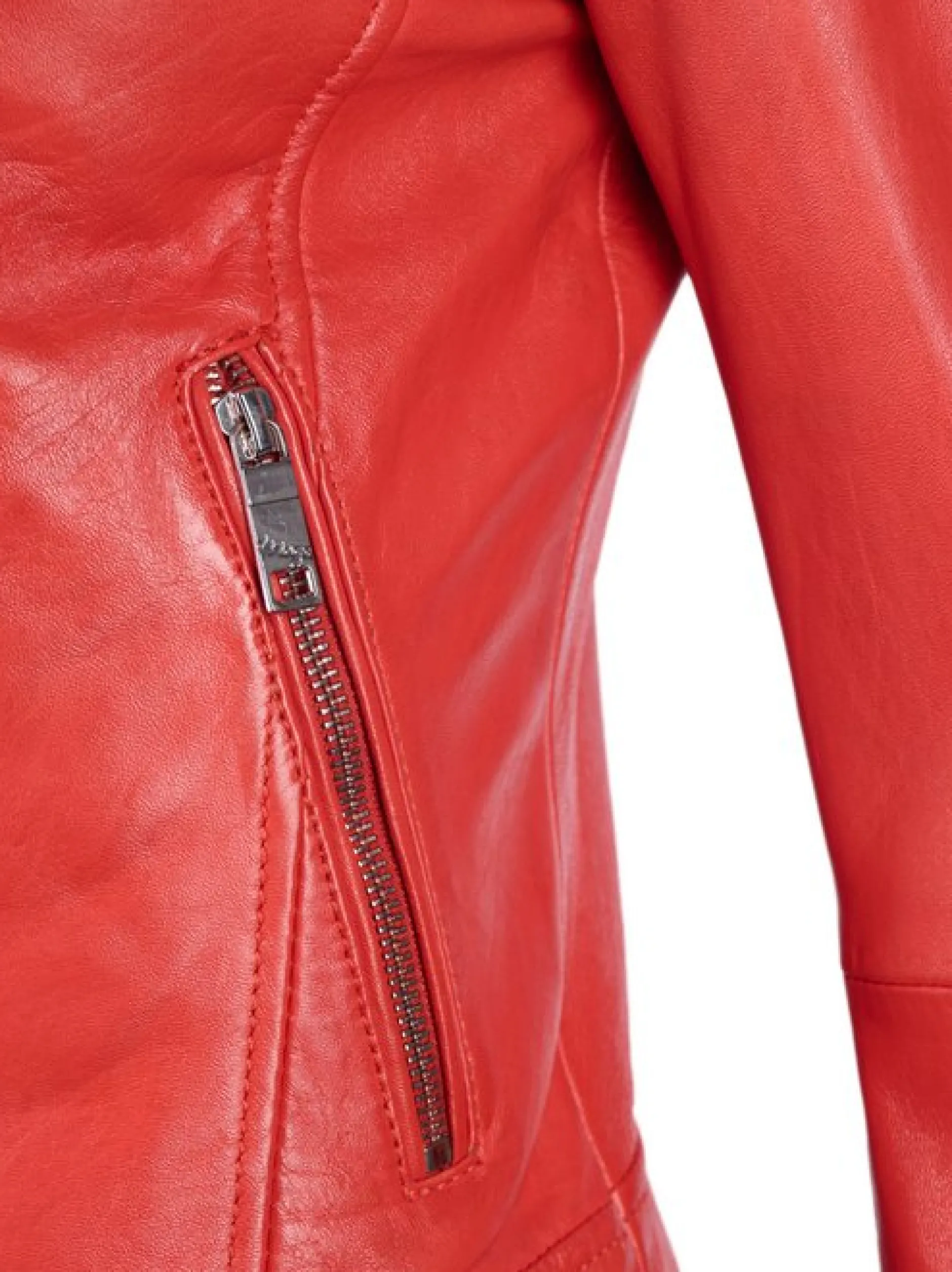 Maze Damen Lederjacke in rot