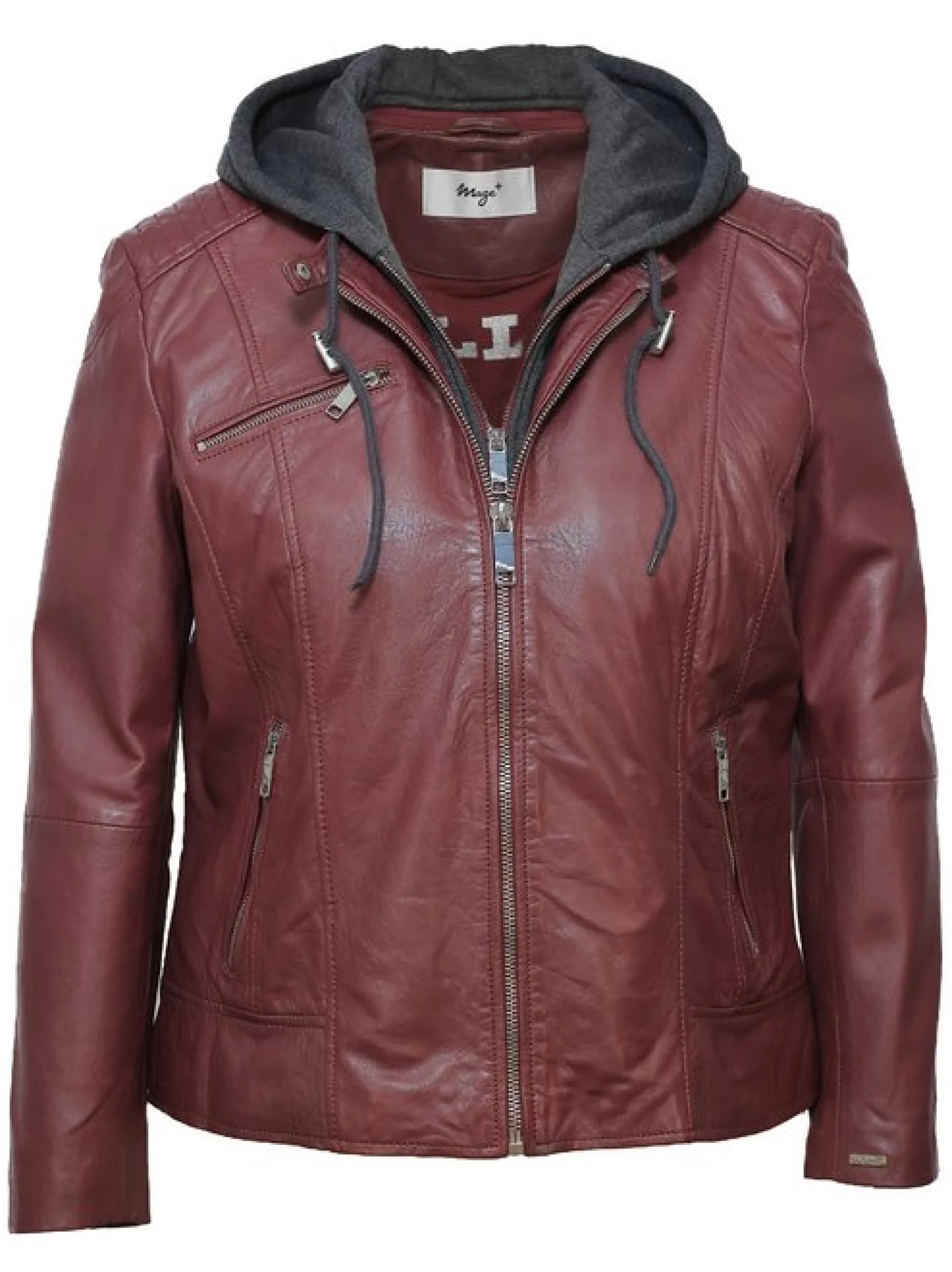 Maze Damen Lederjacke in rot