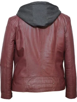 Maze Damen Lederjacke in rot