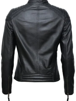 Maze Damen Lederjacke in schwarz
