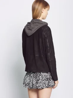 Maze Damen Lederjacke in schwarz