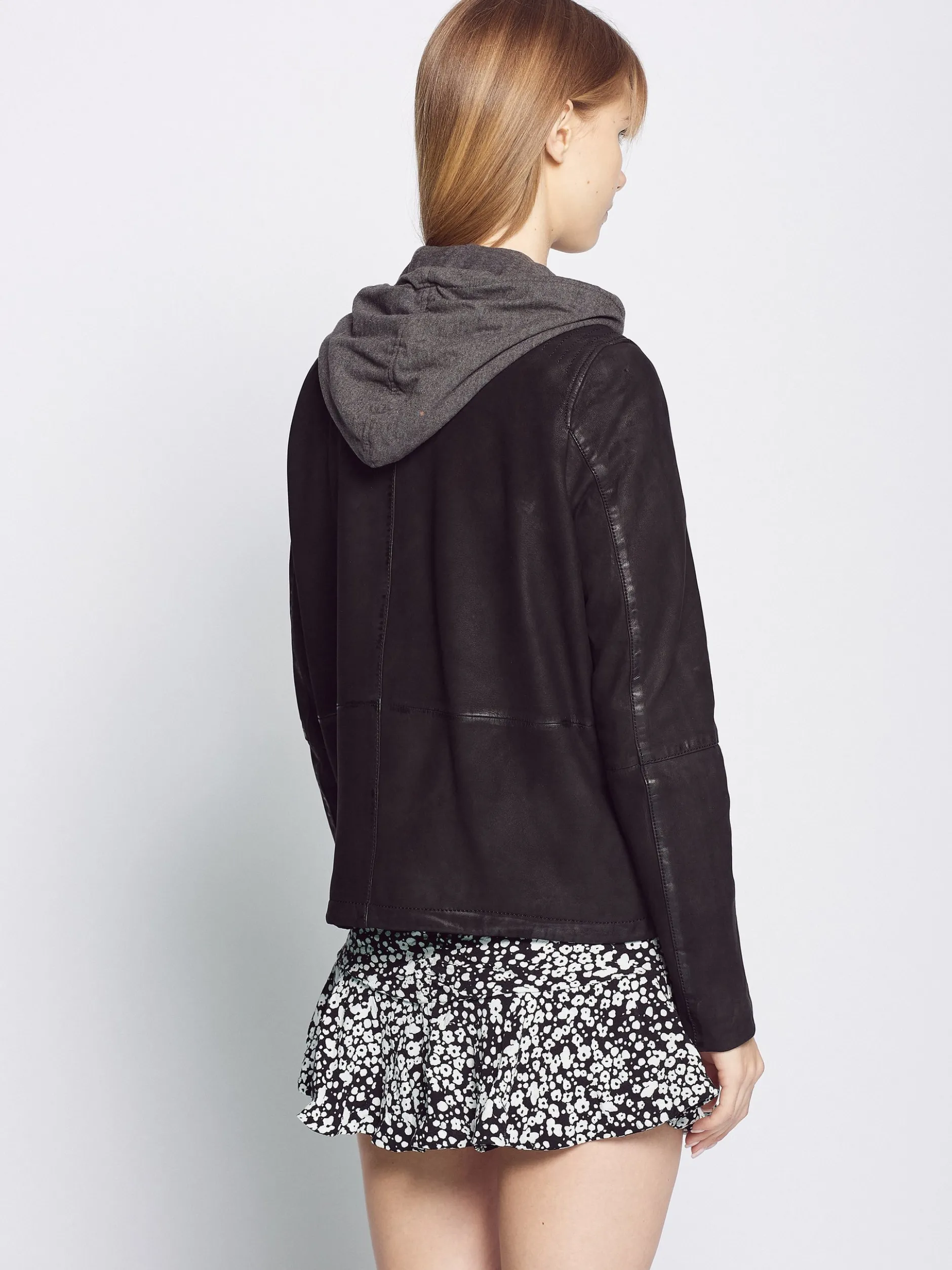 Maze Damen Lederjacke in schwarz