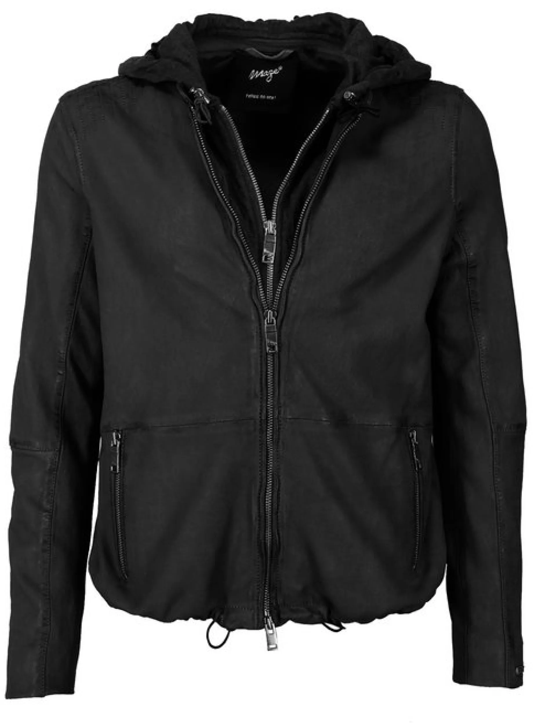 Maze Damen Lederjacke in schwarz