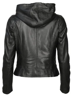 Maze Damen Lederjacke in schwarz