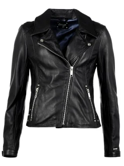 Maze Damen Lederjacke in schwarz