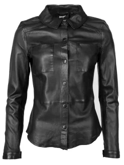 Maze Damen Lederjacke in schwarz