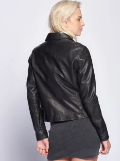 Maze Damen Lederjacke in schwarz