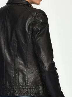 Maze Damen Lederjacke in schwarz