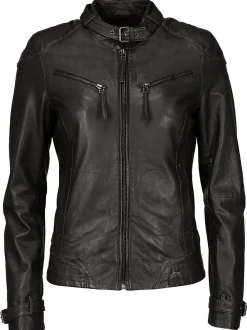Maze Damen Lederjacke in schwarz