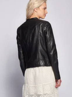 Maze Damen Lederjacke in schwarz