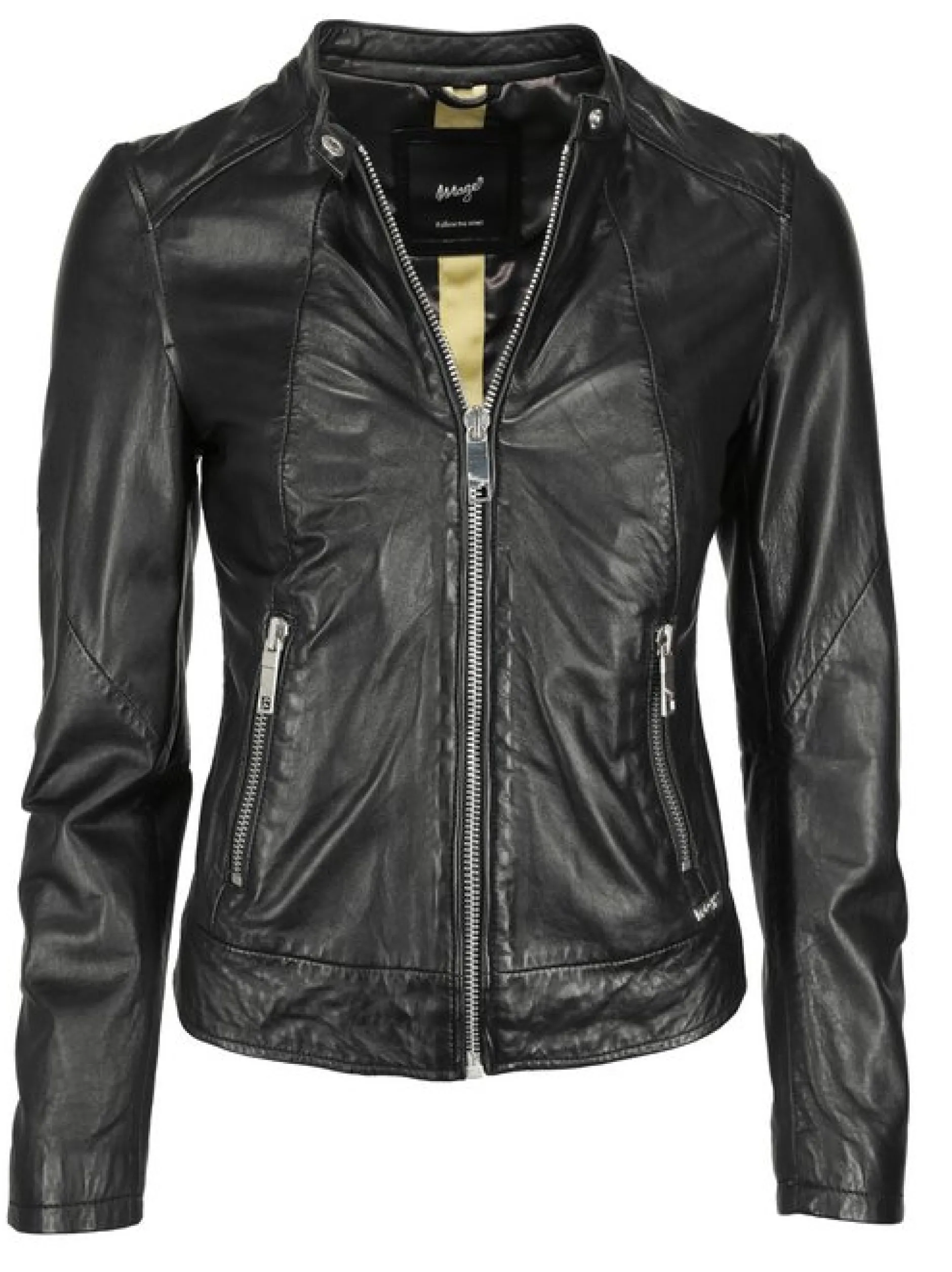 Maze Damen Lederjacke in schwarz