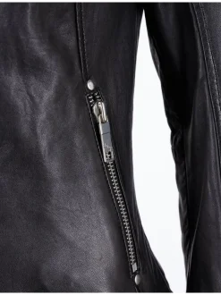 Maze Damen Lederjacke in schwarz